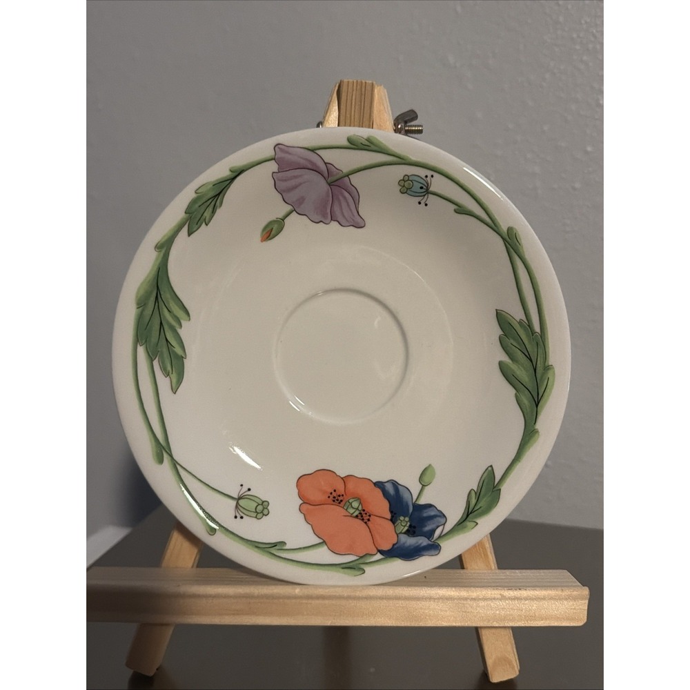Villeroy & Boch Amapola Vitro Porcelain Saucer Set Of 4 6"